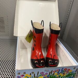 Western Chief Ladybug Rain Boots Kids Size 3